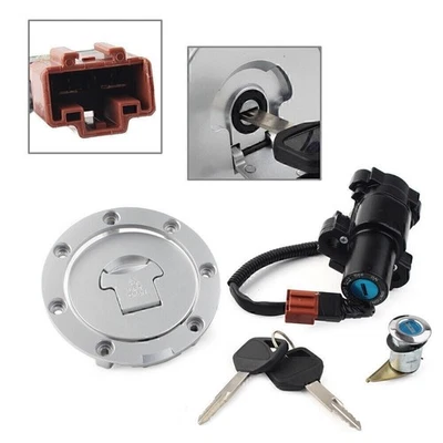 For 2007-14 Honda CBR1000RR CBR 600RR Ignition Switch Fuel Gas Cap Seat Lock Key Foto 1 de 4
