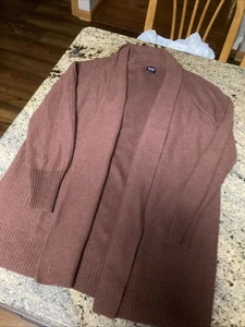 Cardigan donna Gap taglia media aperto davanti marrone morbido collo colletto - Foto 1 di 3