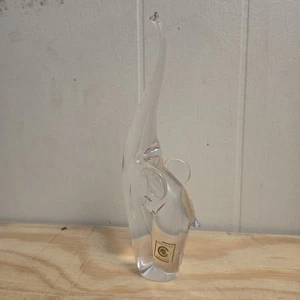 VTG Carson Pirie Scott Crystal Elephant Good Luck Up Figurine Made in Sweden - Picture 1 of 8