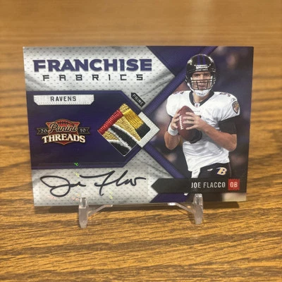2010 Panini Threads Joe Flacco Franchise Fabrics /5 Auto Patch #15 Ravens - Image 1 of 4