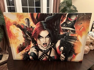 DC Villains vinyl coated canvas Fabric Art (35" x 23" approx) - Picture 1 of 6