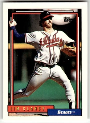 1992 Topps #279 Jim Clancy Atlanta Braves Baseball - Image 1 of 2