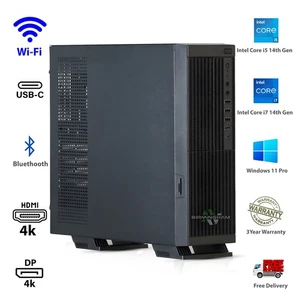Windows 11 Pro CORE i7 - 14TH GEN, 2TB SSD, 64GB RAM Desktop PC SFF WIFI 4K HDMI - Picture 1 of 17