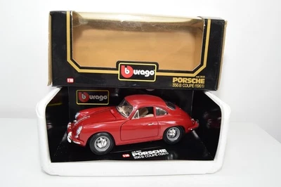 B73 1:18 BBURAGO BURAGO 3021 PORSCHE 356 B COUPE 1961 MAROON MIB - Photo 1/4