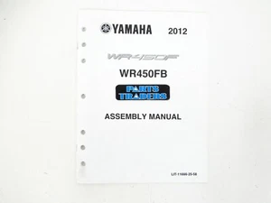 New Genuine Yamaha Dealer Factory Assembly Manual WR450F WR 450F 2012 - Bild 1 von 2