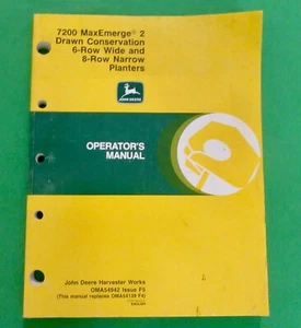 John Deere 7200 Drawn Conservation 6RW & 8RN Planters Operator's Manual OMA54942 - Picture 1 of 16