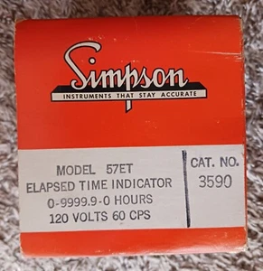 NEU Simpson 57ET Elapsed Time Indicator 3590 115 V 60 Hz VJ03 - Bild 1 von 4