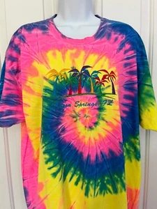 Camiseta TARPON SPRINGS FL Florida Tie Teñida Brillante Colorida Talla XL Palmeras - Imagen 1 de 5