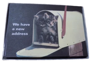 Vtg CATS KITTENS in Mailbox New Address Note cards + Envelopes Lot of 25 Box Set - Picture 1 of 4