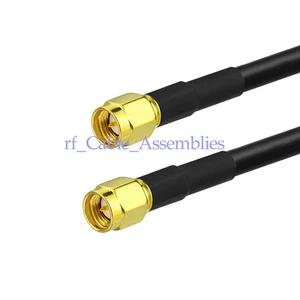 SMA Male To SMA Plug Adapter RF Pigtail Coax Cable KSR195 30cm For WLAN Antenna - Zdjęcie 1 z 3