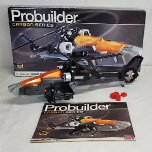 Mega Bloks Probuilder ASSAULT CHOPPER #3271 Carbon Series 420pcs Helicopter 100% - Picture 1 of 11