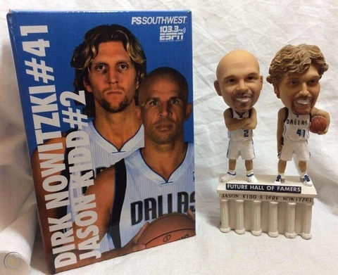 DALLAS MAVERICKS 2011 DIRK Nowitzki & JASON Kidd SGA Bobblehead NIB RARE LIMITED Cover