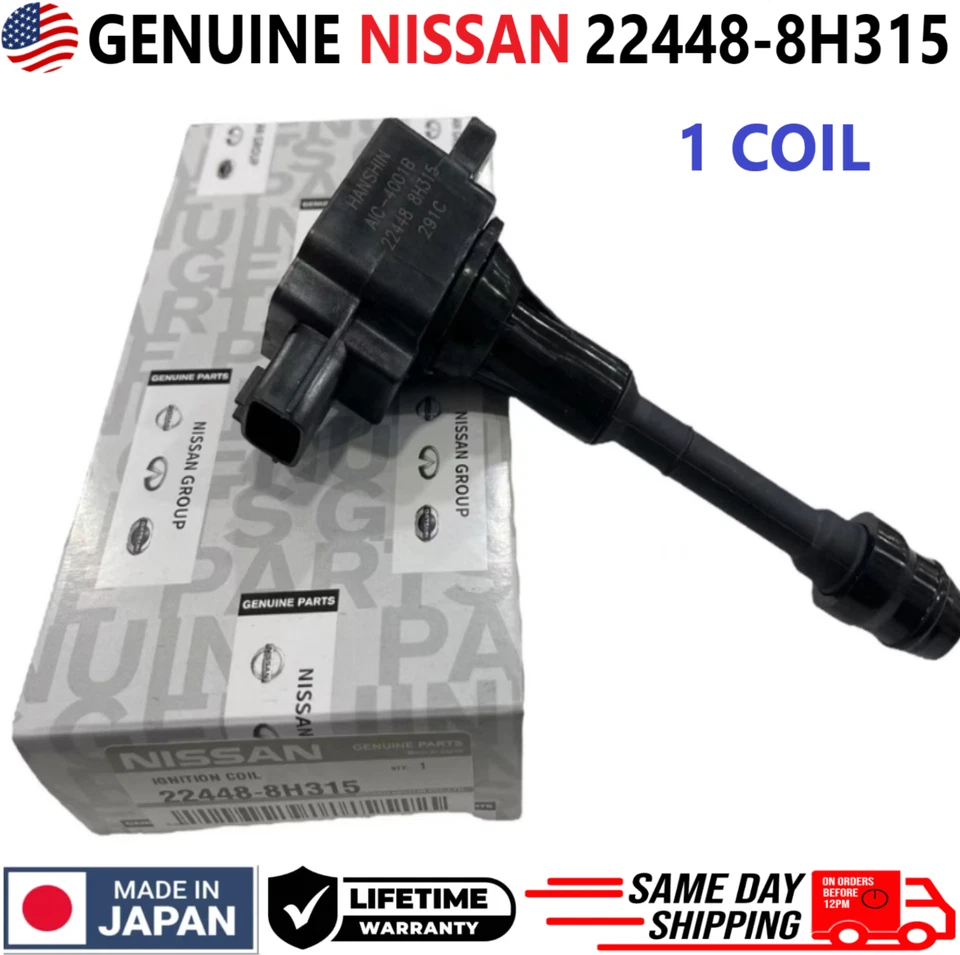 NEW GENUINE x1 Ignition Coil For 2002-2013 Nissan Altima Sentra X-Trail 2.5L I4 - Image 1 of 4