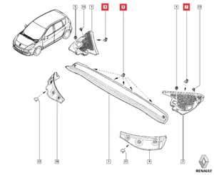 Original RENAULT 7701071586 Halteclip, Scheibeneinbau vorne Scénic III Neu - Bild 1 von 8