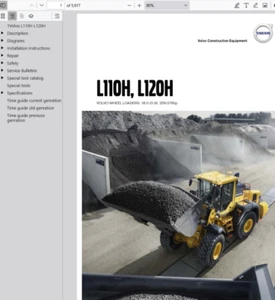 Volvo L110H Wheel Loader Service Repair Manual Construction PDF USB - Picture 1 of 2