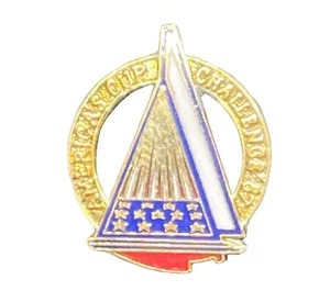 Vintage 1987 America's Cup Challenge Sailboat Yacht Collector's Pin Tie Tack - Picture 1 of 3