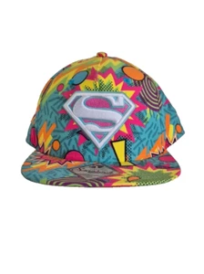 Superman Logo Pop Art Style Colourful Funky Snapback Cap Baseball Cap DC Comics - Bild 1 von 4