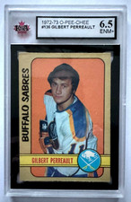 1972-73 O-PEE-CHEE NHL HOCKEY CARD #136 GILBERT PERREAULT DP SABRES KSA 6.5 ENM+