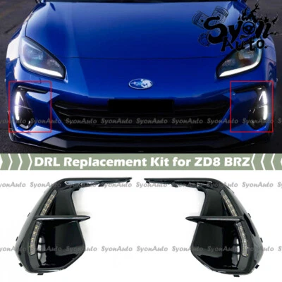 FITS 2022-2024 SUBARU BRZ DUAL COLOR STI STYLE LED DRL DAYTIME RUNNING LIGHT KIT - Image 1 of 4
