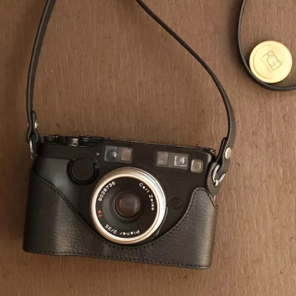 Leather Retro Half Case w/shoulder belt for Contax G1/G2 Camera Protective Cover - Image 1 of 4