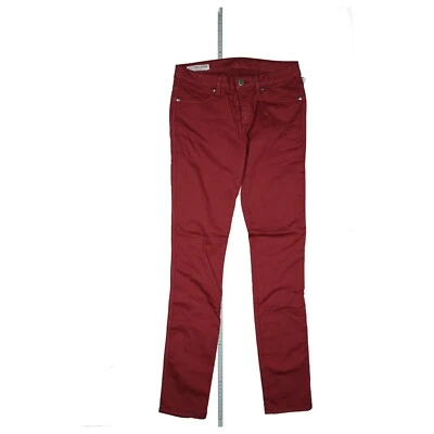 US Polo Assn. Mujer Vaqueros Delgado Skinny Súper Stretch W27 L30 Cereza Rot Neu - Imagen 1 de 4