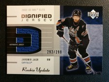 2002-03 Upper Deck Rookie Update Jerseyers DJJ Jaromir Jagr #292/299