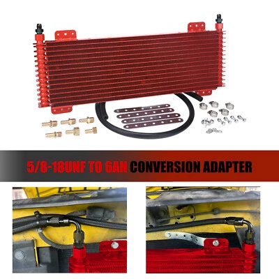 Automatic Transmission Oil Cooler For Max Heavy Duty 40,000 GVW + 6AN Fittings Foto 1 de 4