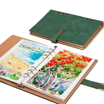 Watercolor Sketchbook100% Cotton Acid Free Watercolor Journal300gsm/140lb Hot... - Image 1 of 4