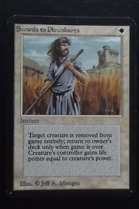 Magic The Gathering MTG SWORDS TO PLOWSHARES Limited Edition Alpha LP Played - Bild 1 von 2