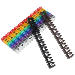  100 Pcs Drahtnummer -Tags Kabelidentifikationsetiketten Kordeletikett - Afbeelding 1 van 12