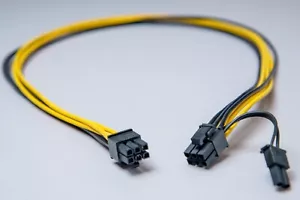 25" 6-pin to 8-pin Power Cable for GPU Video Card or Mining PCIE PCI-E 16 AWG - Picture 1 of 4