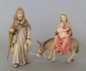 Flucht nach Ägypten für Krippenfiguren Größe 12 cm -13 cm Holz bemalt - Bild 1 von 8