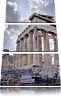 Ancien Colonnes Grèce 3-Teiler Image de Toile Décoration Murale Impression