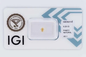 💎Fancy Diamant Brownish Yellow - 0.25 ct. - VS1 - IGI Zertifikat 💎 - Bild 1 von 5