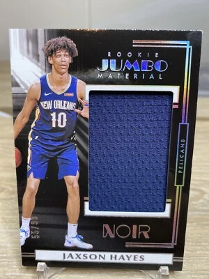 2019-20 Panini Noir JAXSON HAYES Rookie Jumbo Materials RC #55/99 PELICANS - Image 1 of 4
