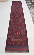 2'3 x 11 Handmade afghan tribal mushvani wool long runner rug, persian runner
