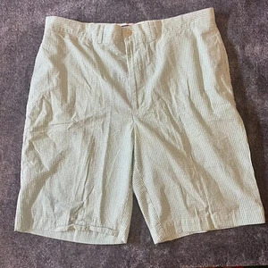 Polo Ralph Lauren Men's Seersucker Shorts Green White Classic Striped Size 38 - Picture 1 of 11