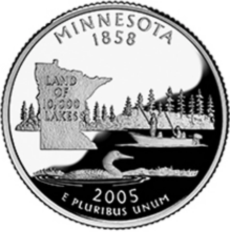 2005-P MINNESOTA STATE QUARTER 1-COIN BRILLIANT UNCIRCULATED FREE SHIPPING - Image 1 of 1