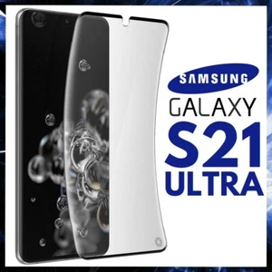 For SAMSUNG GALAXY S21 ULTRA CERAMIC GLASS SCREEN PROTECTOR SOFT HYDROGEL FILM - Picture 1 of 6