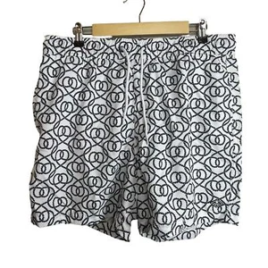 Sperry Men's Swim Trunks Shorts Size XXL Style PL93122M Black White Rope Print - Picture 1 of 7
