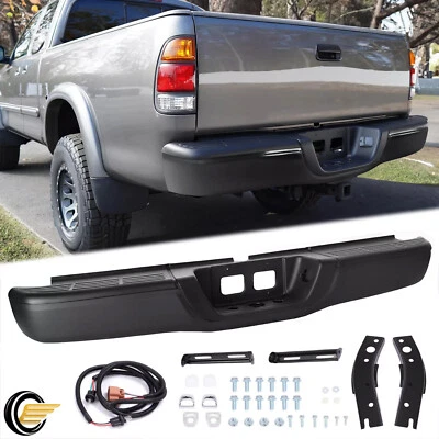 Rear Step Bumper For Toyota Tundra 2000-2006 Complete Assembly Steel New Black - Image 1 of 4