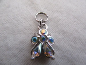 Neu ohne Etikett St. John Strick silber, mehrfarbige Kristalle, Reißverschluss 3/4" - Bild 1 von 6
