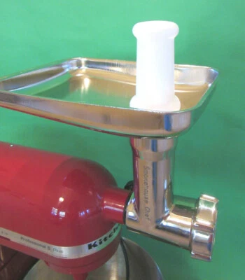 Original STAINLESS STEEL Meat Grinder for Kitchenaid by Smokehouse Chef®