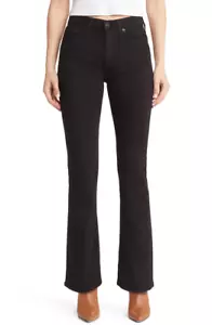 NEW! $225 RAG & BONE THE PEYTON MID-RISE BOOTCUT JEANS BLACK SZ 24 - Picture 1 of 4