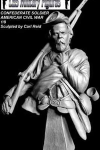 CGS Soldado Confederado Guerra Civil Americana Busto 1/9 Kit Sin Pintar CARL REID - Imagen 1 de 3