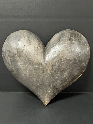 HEART PAPER MACHE MOLD/SCULPTURE  #128 - Image 1 of 4