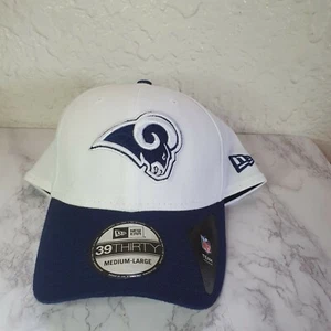 LA Rams NFL New Era 39THIRTY Fitted Cap Hat white M/L - Picture 1 of 5