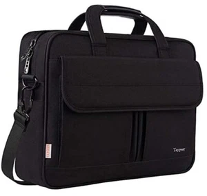 Laptop Bag Business Briefcase Gifts for Men Women, Water 15.6 Inch Black - Picture 1 of 7