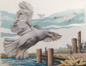 Country Threads SEAGULL’S TAKE-AWAY Counted Cross Stitch Kit   Australian - Bild 1 von 3