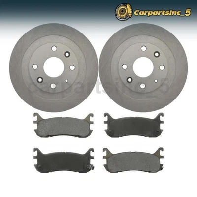 Brake and Rotor Kit Rear 3PC for Mazda Protege 1.5L 1995 1996 - Image 1 of 4